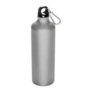Trinkflasche aus Metall mit Karabinerhaken, 800ml